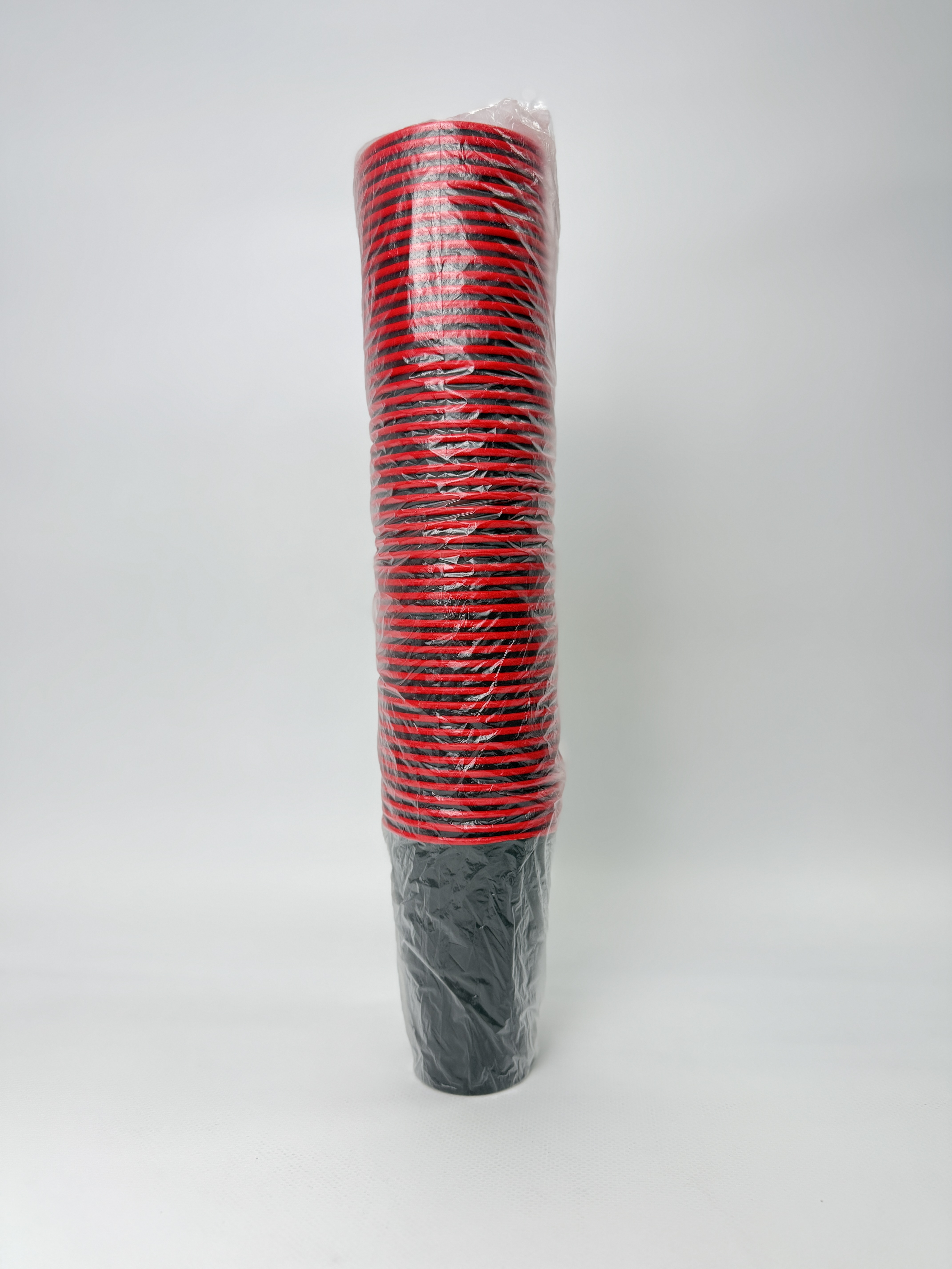 Стакан пап. 340 мл червоно-чорний