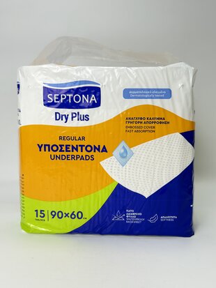 Septona пеленки вологопогл. одноразові Dry Plus Extra 60*90 15 шт.