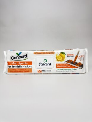 Concord Серветки для прибир. підлоги лимон 50шт.