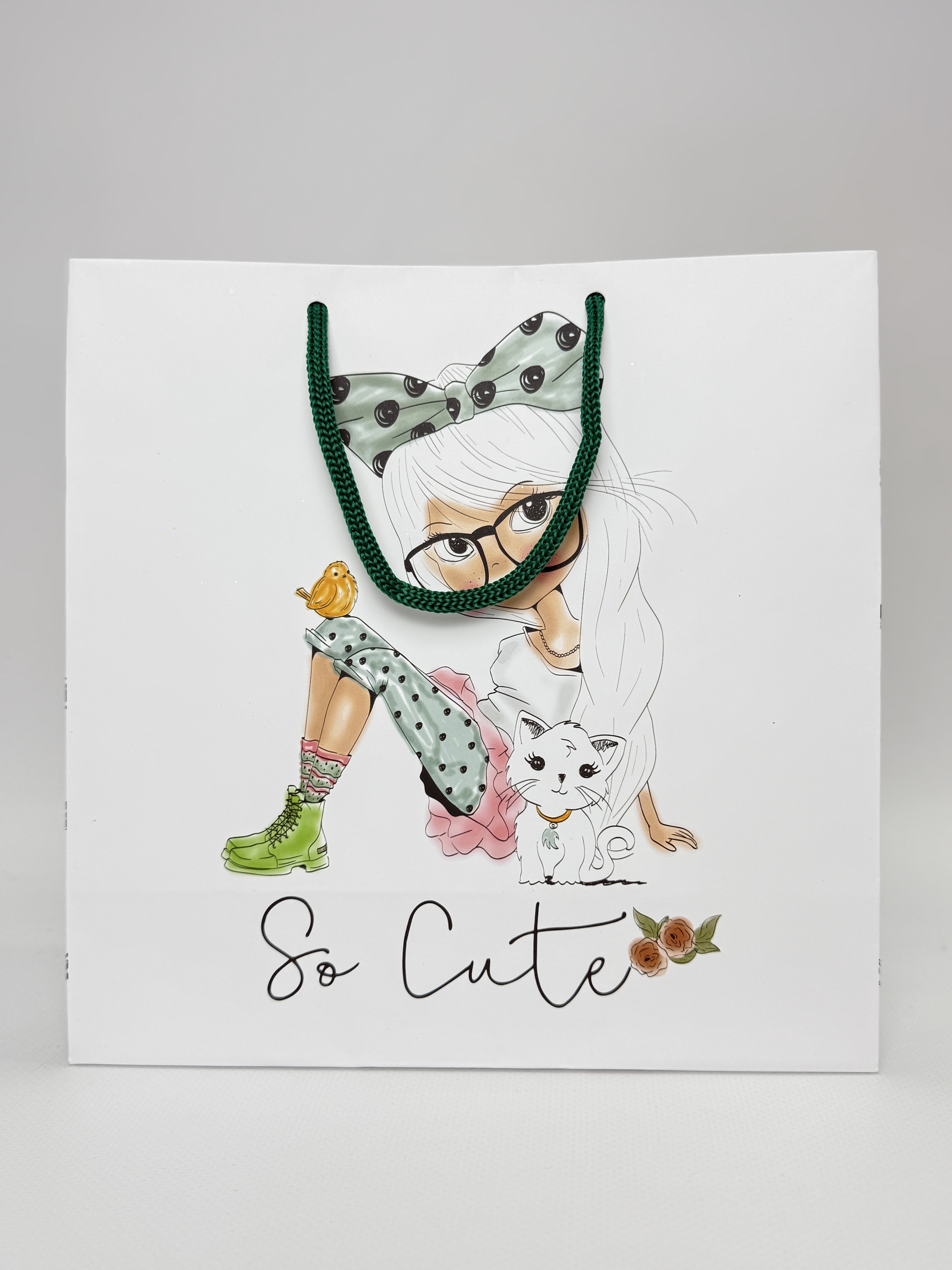 Пакет подарунковий дитячий "Для дівчаток" 23х23х10см в асортименті