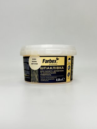 Шпаклівка для паркету. дер. та мінер. поверхням. ясен ТМ "Farbex" - 0.35 кг