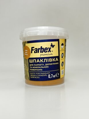 Шпаклівка для паркету. дерев’яних та мінеральних поверхонь. горіх ТМ "Farbex" - 0.7 кг