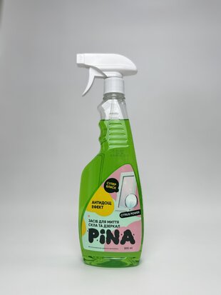Засіб для миття скла та дзеркал ТМ “PINA” “Citrus Power” 0.5 л