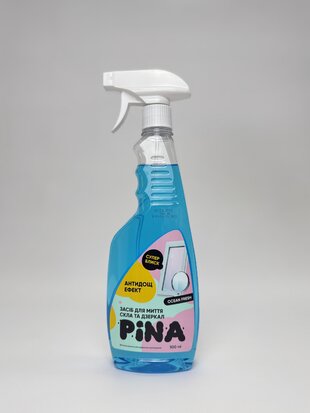 Засіб для миття скла та дзеркал ТМ “PINA” “Ocean Fresh” 0.5 л