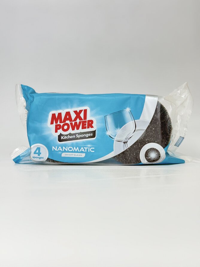 MAXI POWER Nanomatic Губки кухонні 4шт.