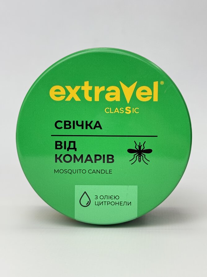 Extravel Classic свічка репелентна 110г від комарів