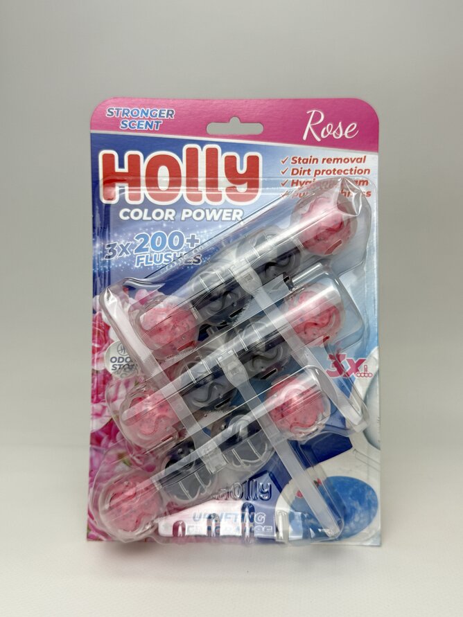 Блок в унітаз HOLLY COLOR Power 3*50g Rose