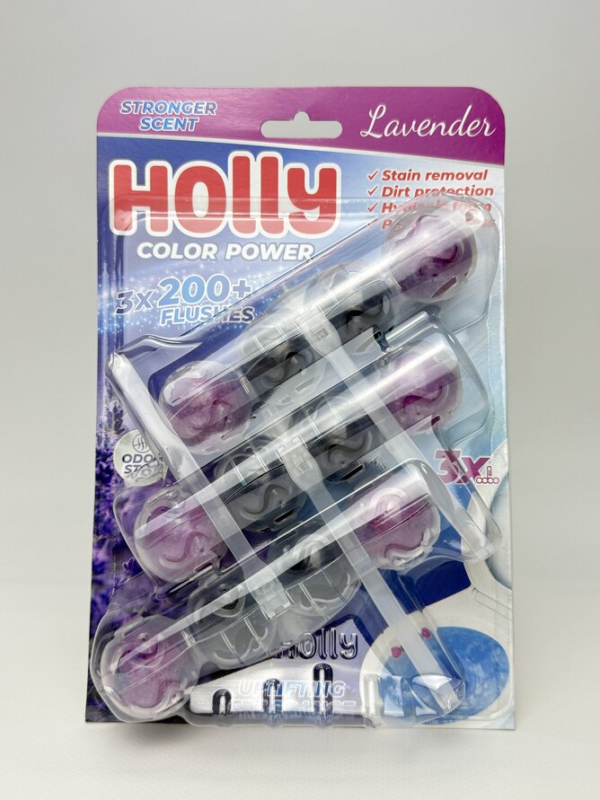 Блок в унітаз HOLLY COLOR Power 3*50g Lavender