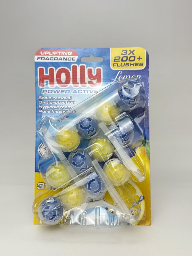 Блок в унітаз HOLLY Power Aktiv 3*50g Lemon