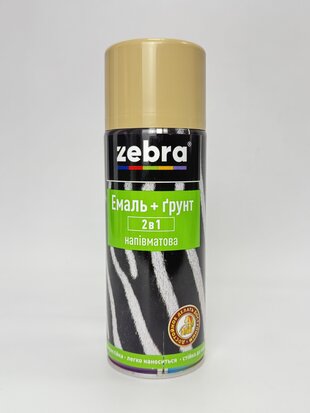 Балон фарба 2в1 №14 напівмат. бежевий 400 мл ZEBRA
