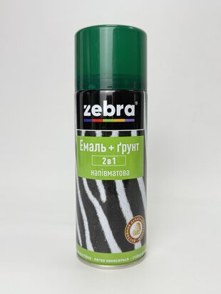Балон фарба 2в1 №36 напівмат. зелений 400 мл ZEBRA