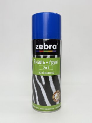 Балон фарба 2в1 №48 напівмат. синій 400 мл ZEBRA