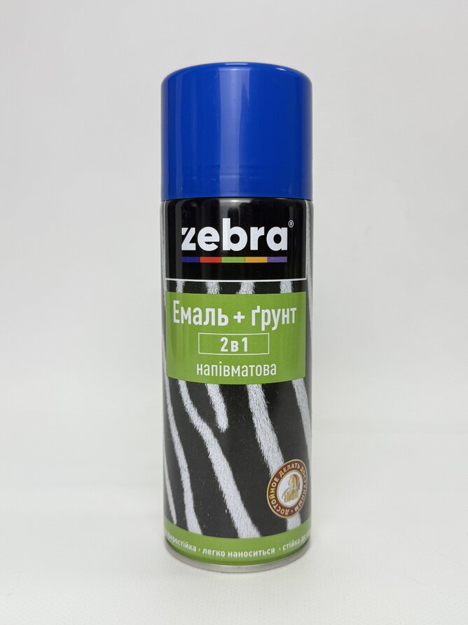Балон фарба 2в1 №48 напівмат. синій 400 мл ZEBRA