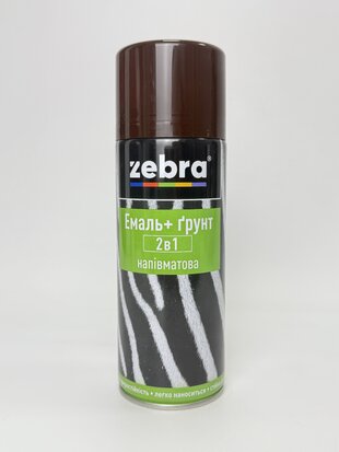 Балон фарба 2в1 №88 напівмат. темно-коричн. 400 мл ZEBRA