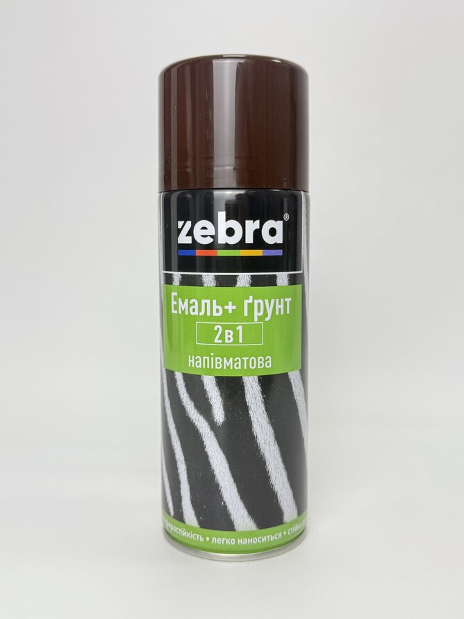 Балон фарба 2в1 №88 напівмат. темно-коричн. 400 мл ZEBRA