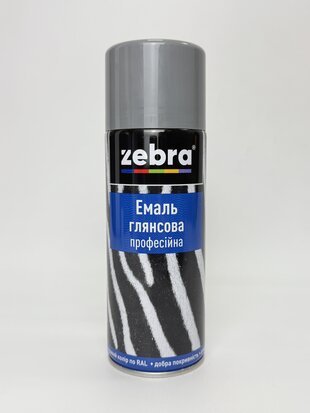 Балон фарба №334 глянсова сірий 400 мл ZEBRA