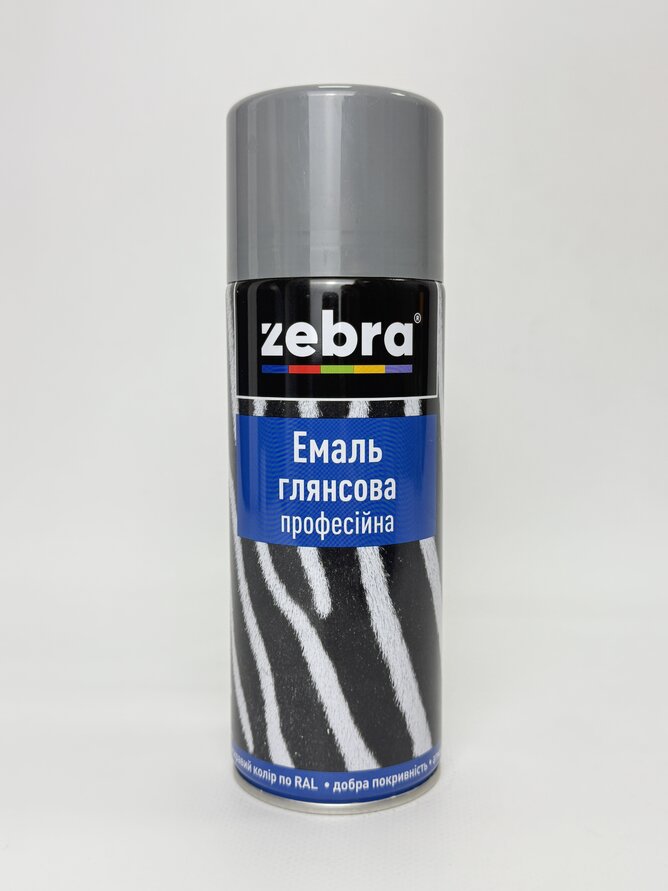 Балон фарба №334 глянсова сірий 400 мл ZEBRA