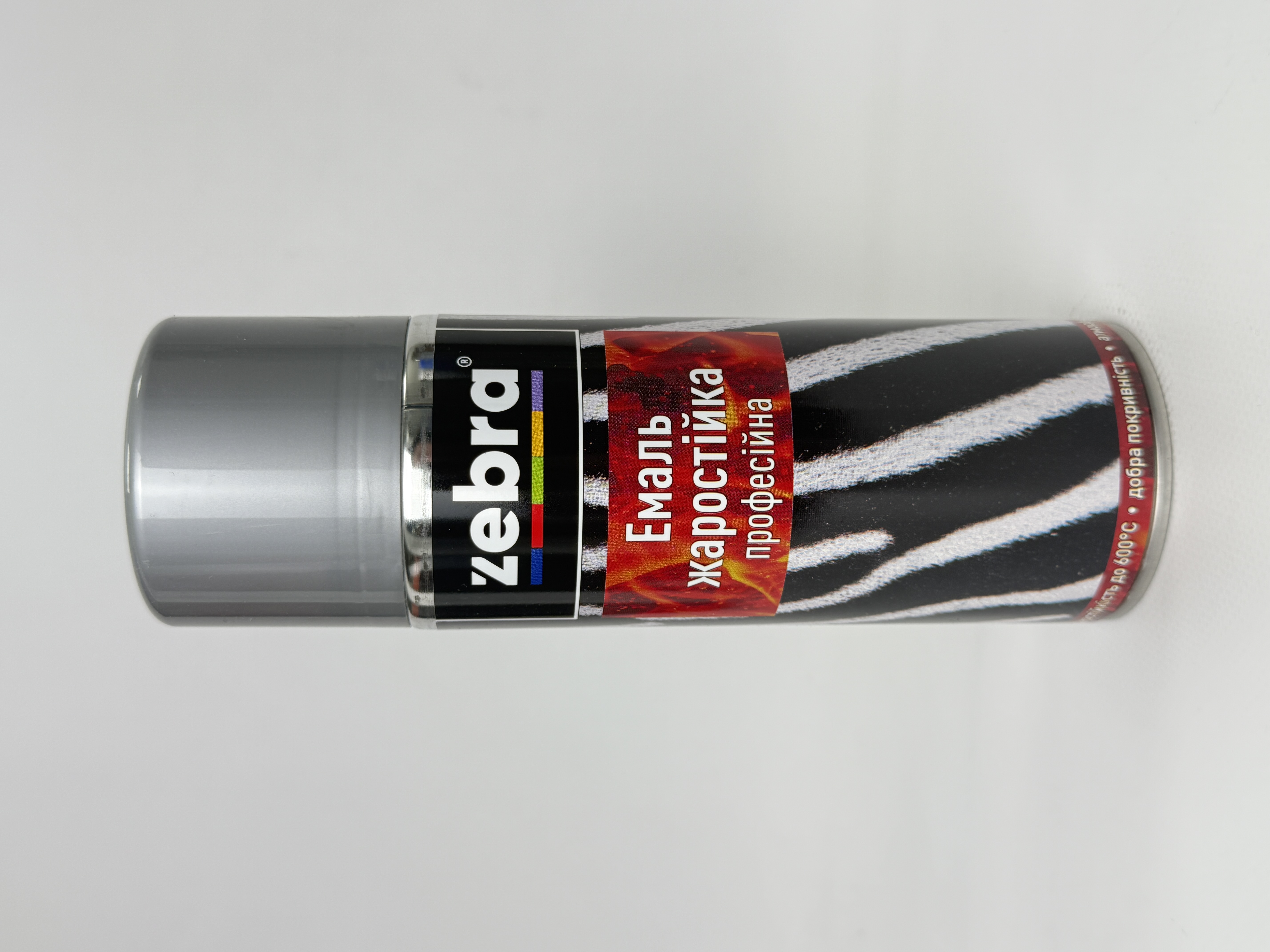 Балон фарба жаростійка №20 глянсова срібл. 400 мл ZEBRA