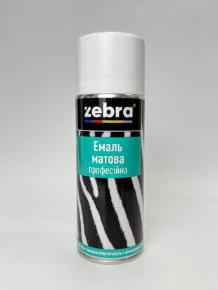 Балон фарба №197 матова білий 400 мл ZEBRA