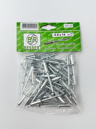 Заклепка алюмінієва. 4.8*14 п=50