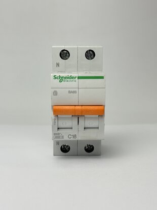 Автомат. вимикач Schneider ВА 63 1P+N 16А С
