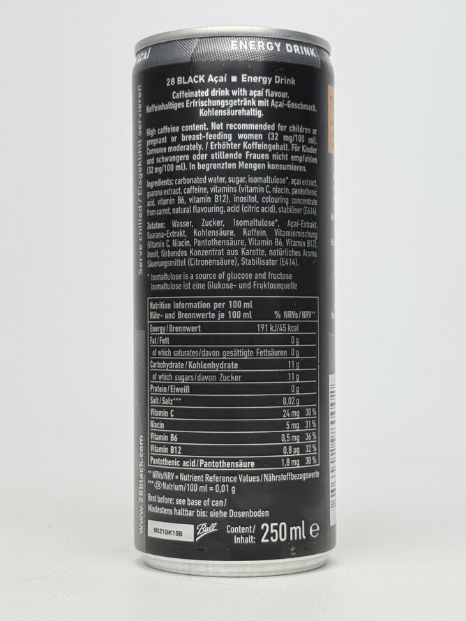 Напій енергетичний 28 Black 0.25л