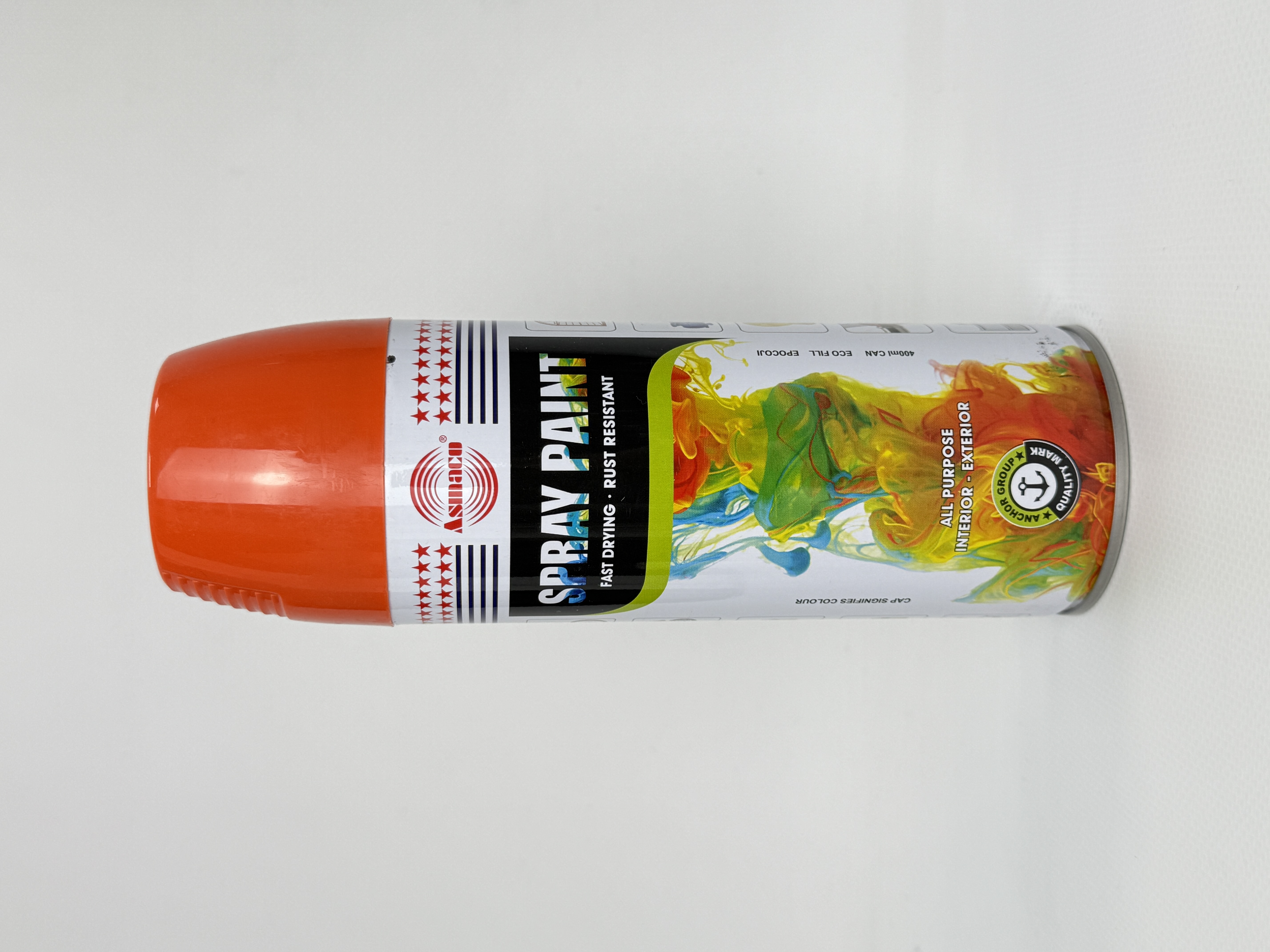 Фарба акрил. 05 ASMACO помаранч. аер. 400мл RAL 2004