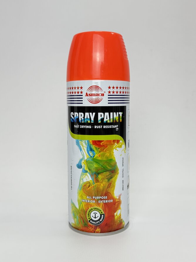 Фарба акрил. флоуресц. 13 ASMACO помаранч. аер. 400мл RAL 2005