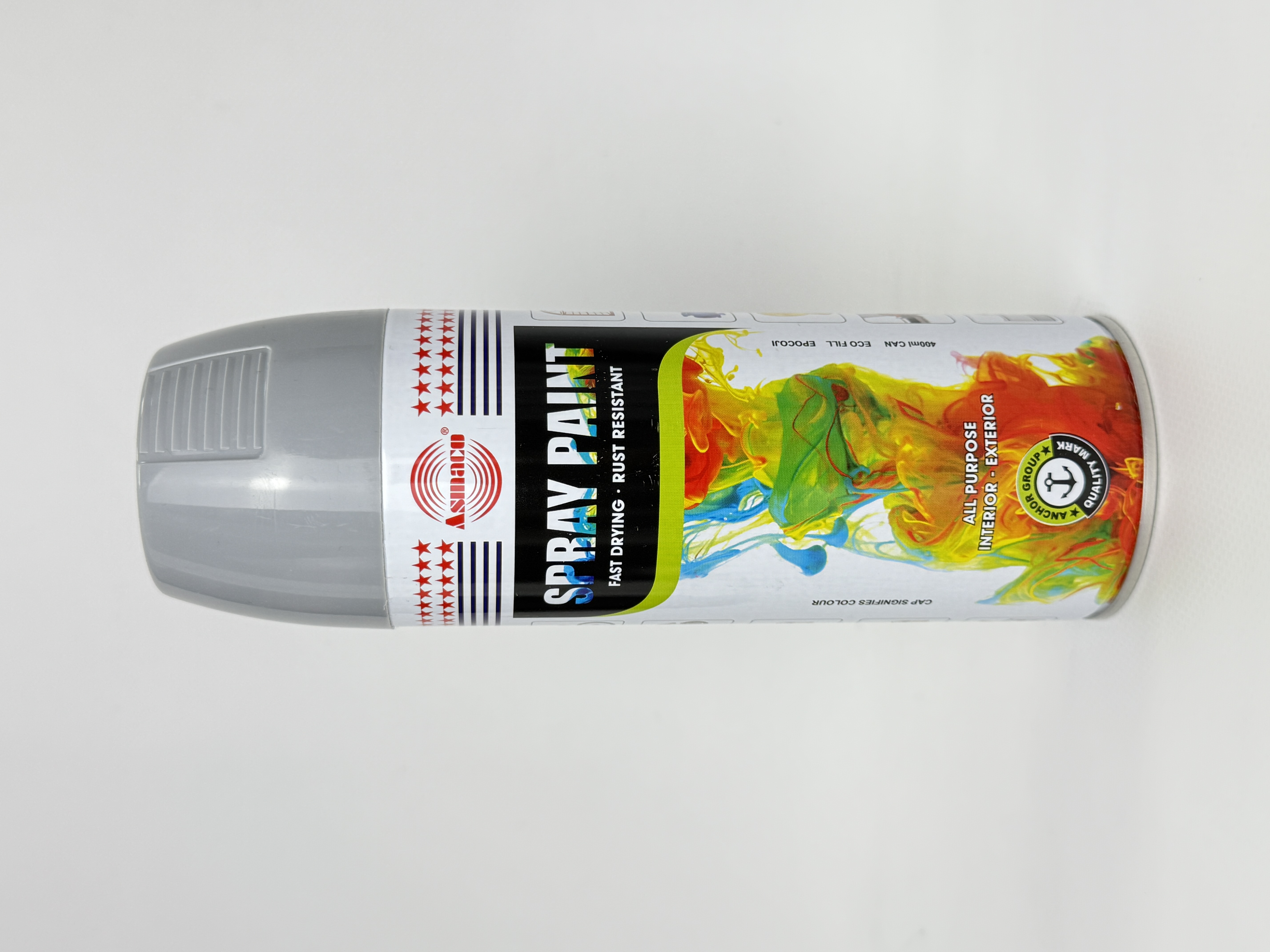 Фарба акрил. 25 ASMACO сріблясто-сіра аер. 400мл