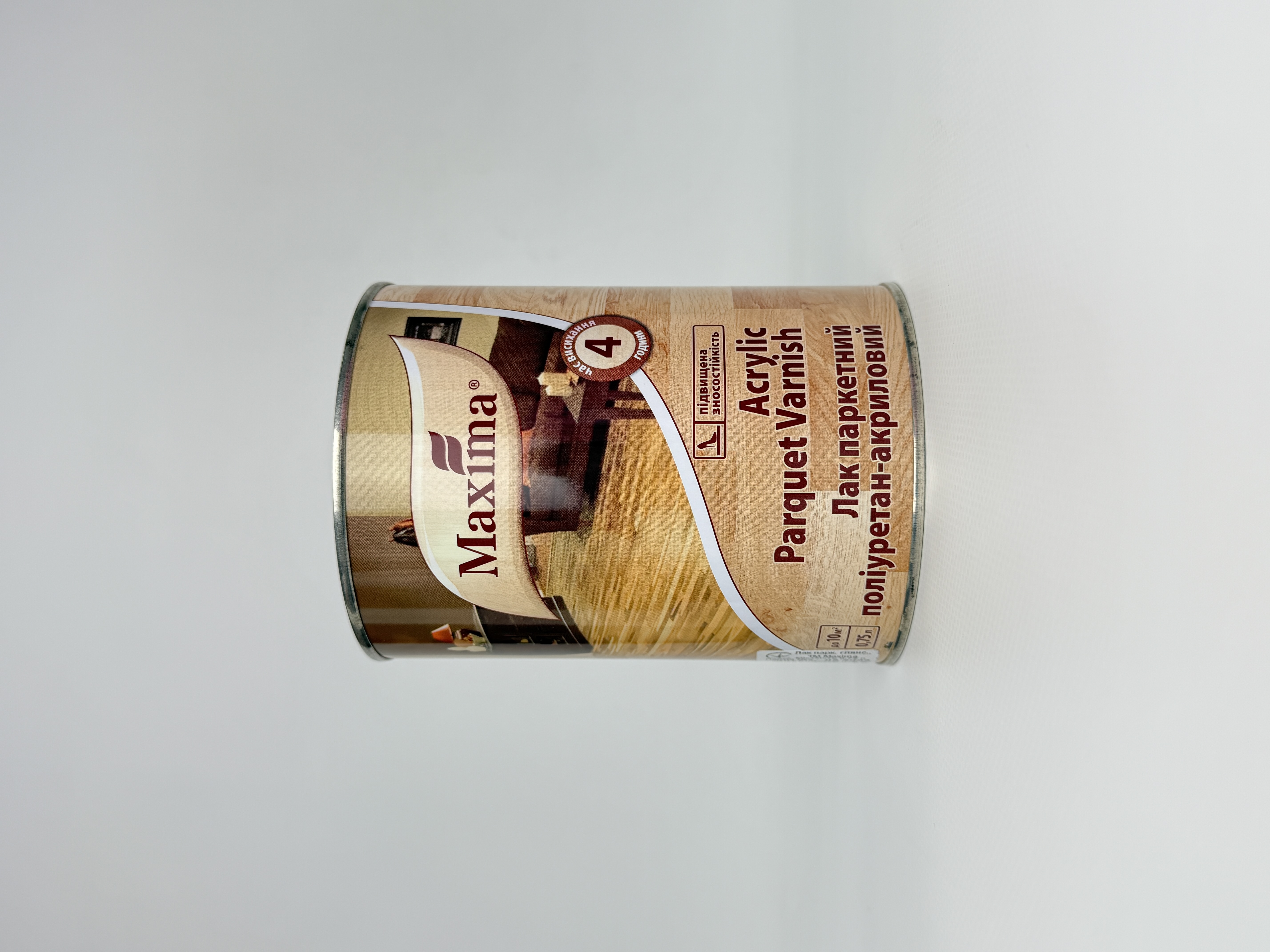 Лак паркет. поліурет.-акрил. "Acrylic parquet vаrnish" глянс. ТМ"Maxima"- 0.75л