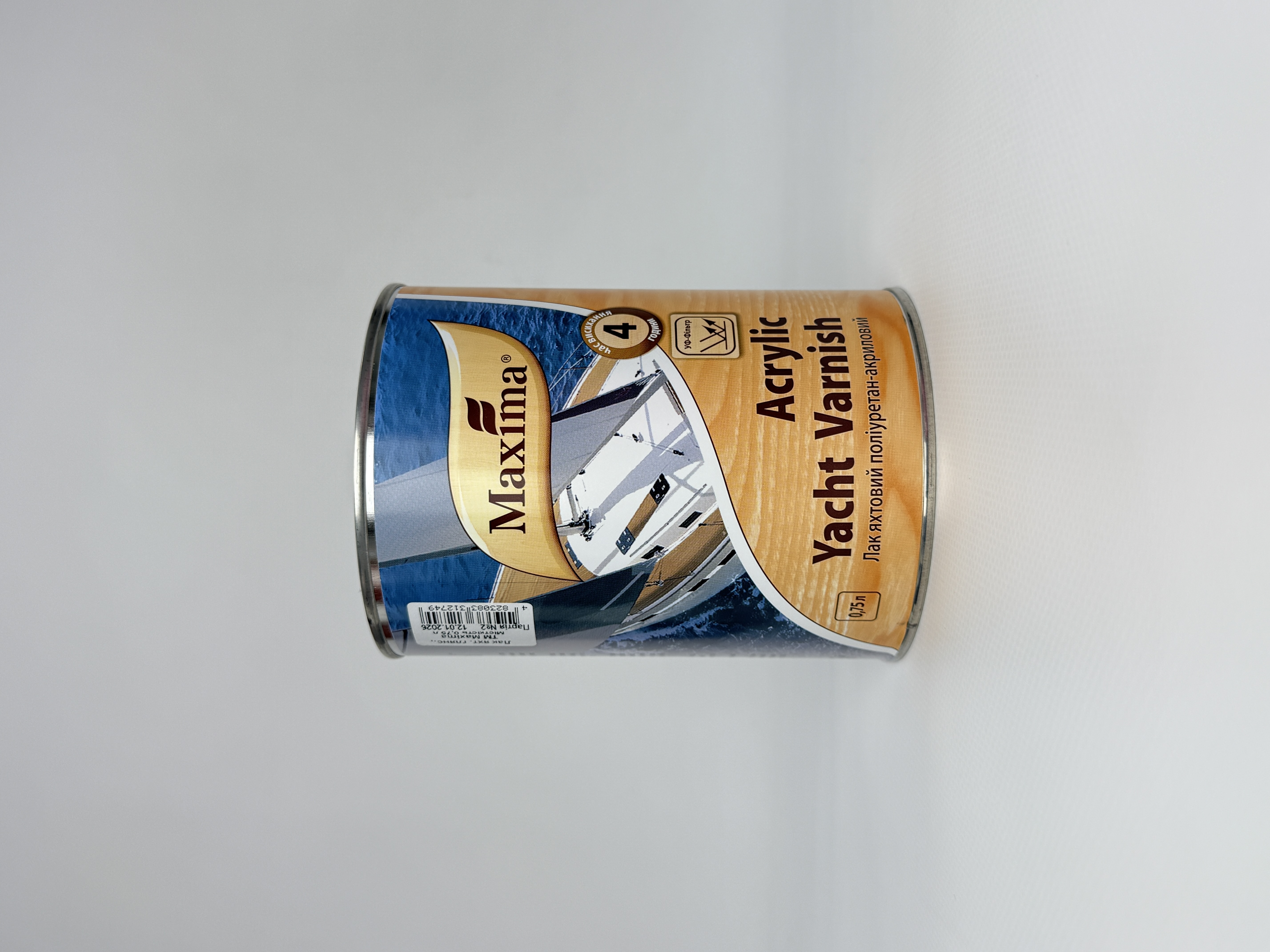 Лак яхтовий алкідно-уретановий глянсовий ТМ "Maxima" - 0.75 л