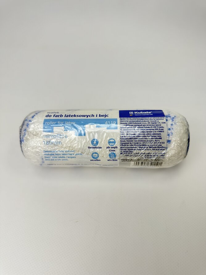 Валик KUBALA MICROFIBER д/нанес. латекс. фарб і морилки 8*80*180мм ворс 12мм
