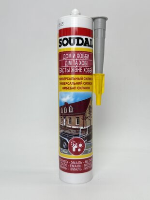 Герметик силікон.унів. сірий 280 мл