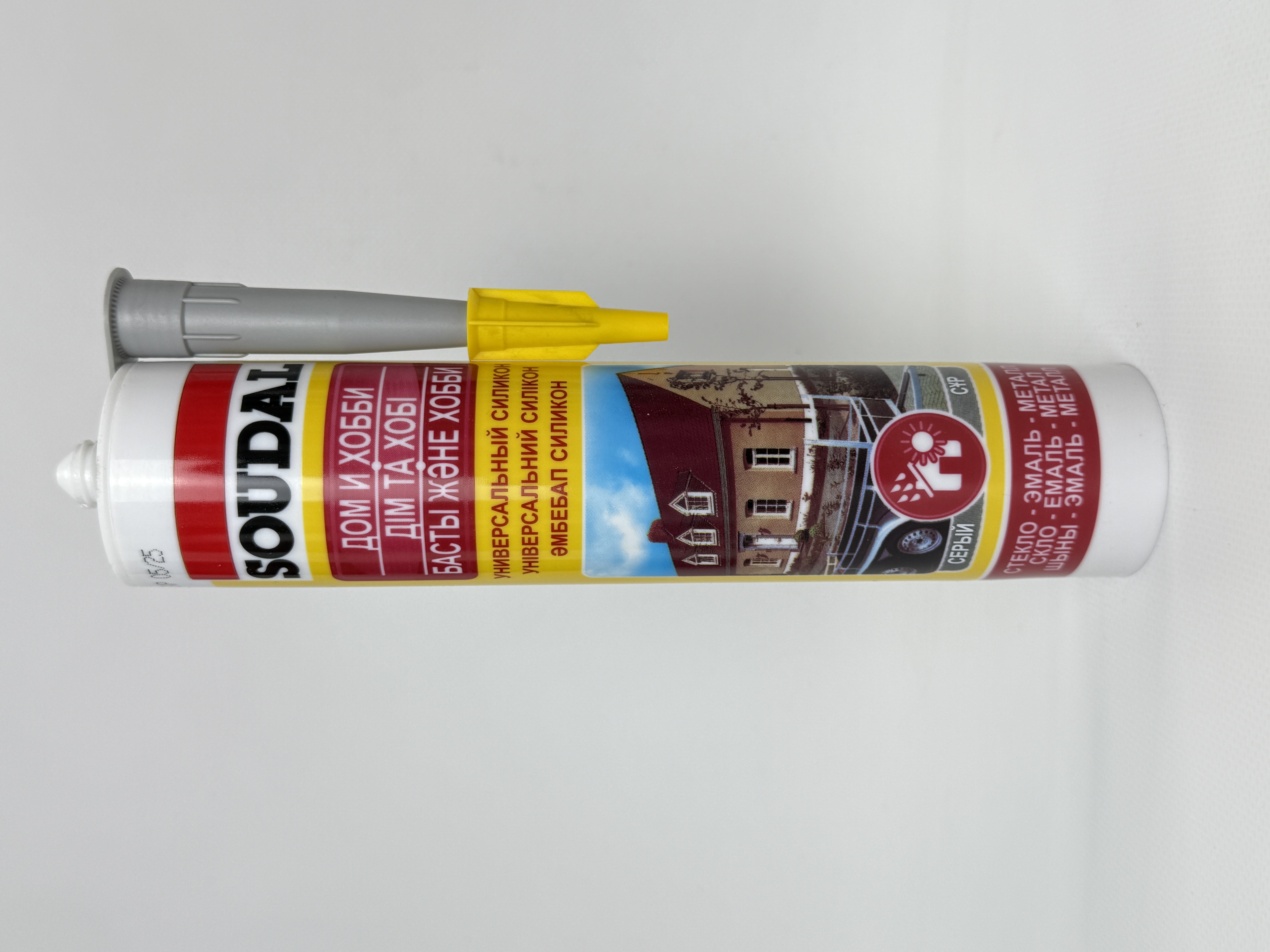 Герметик силікон.унів. сірий 280 мл